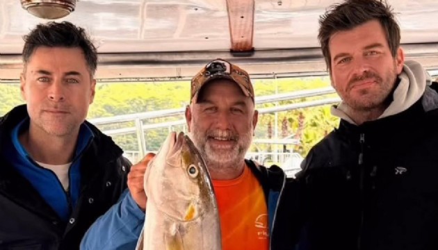 Kıvanç Tatlıtuğ ve Kıvanç Kasabalı, birlikte balık tuttu